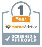 HomeAdvisor: 1 Year Screened & Approved Logo