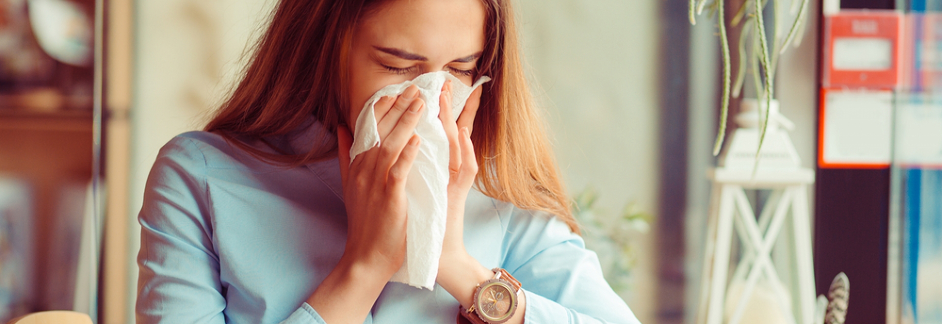 Woman with cold