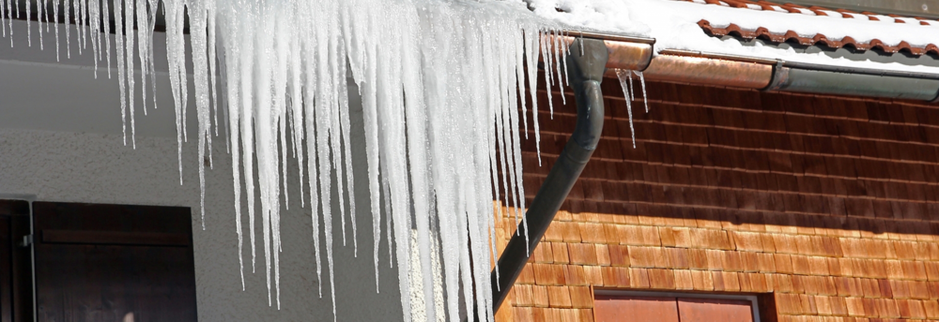 Icicles Forming Off Edge of Roof