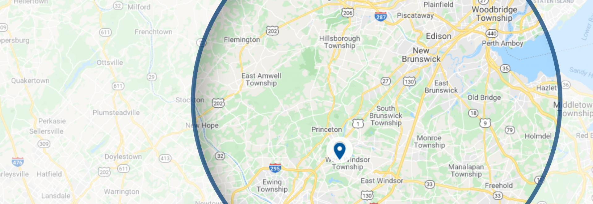 Map of Princeton Air's Service Area