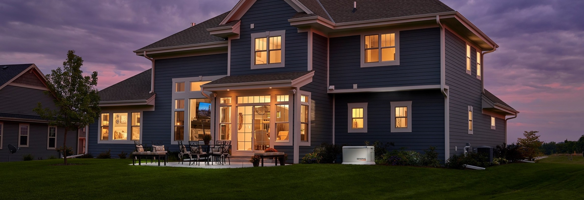 generac generator in front of a house