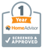 HomeAdvisor: 1 Year Screened & Approved Logo