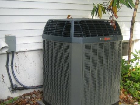 Trane unit outside house