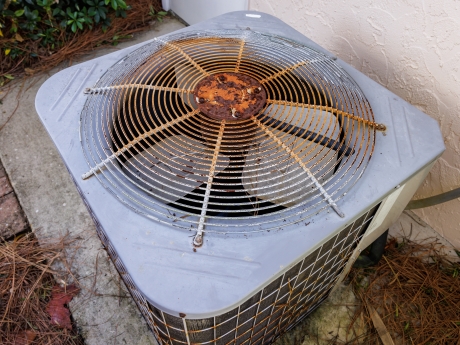 old rusty air conditioner