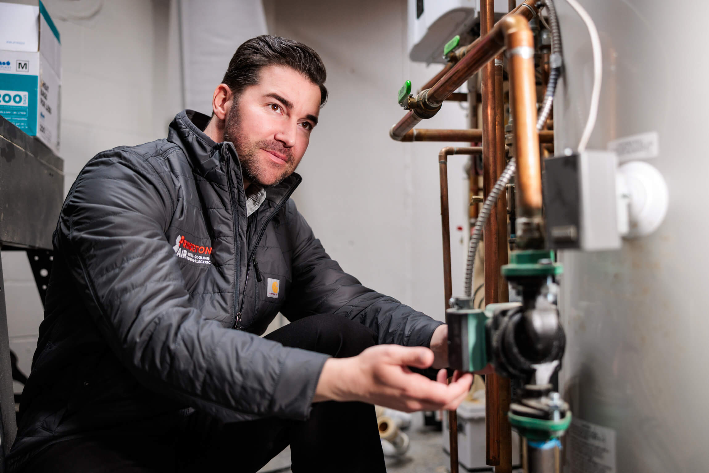 PA tech working on boiler