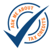 Ask me about tax credits with check icon